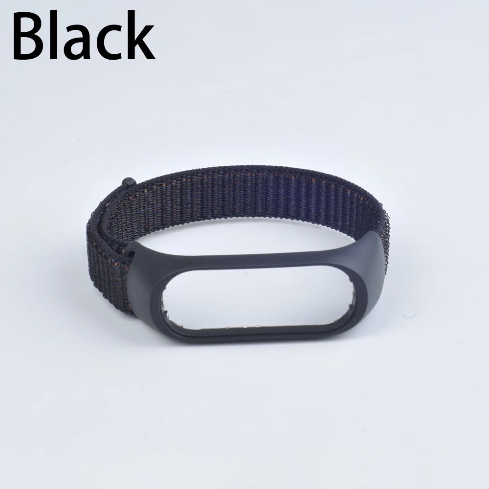 Black Браслет mi Band 4, мягкий нейлоновый ремешок для Xiaomi mi, ремешок для браслета 4/3, ремешок для браслета mi Band 4 3, сменные смарт-Аксессуары - Цвет: Black