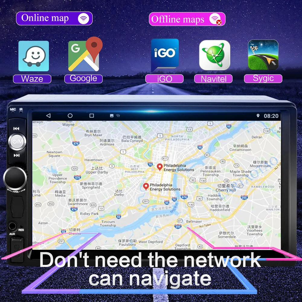 Автомагнитола 2 din 7 дюймов Android MP5 Bluetooth USB GPS WIFI ОЗУ Гб ПЗУ 32 Гб|Автомагнитолы| |