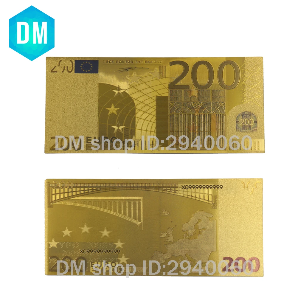 style 2 10 шт./лот 24 к позолоченные 50 евро банкноты в цветах, золотые банкноты бумажные деньги свадебный подарок, возврат - Цвет: style 2