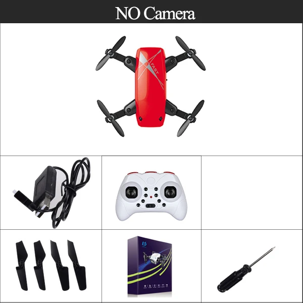 red no camera box S9 S9HW мини селфи Карманный Дрон Квадрокоптер с HD камерой живое видео Безголовый режим с RC игрушки для детей в качестве рождественского подарка - Цвет: red no camera box