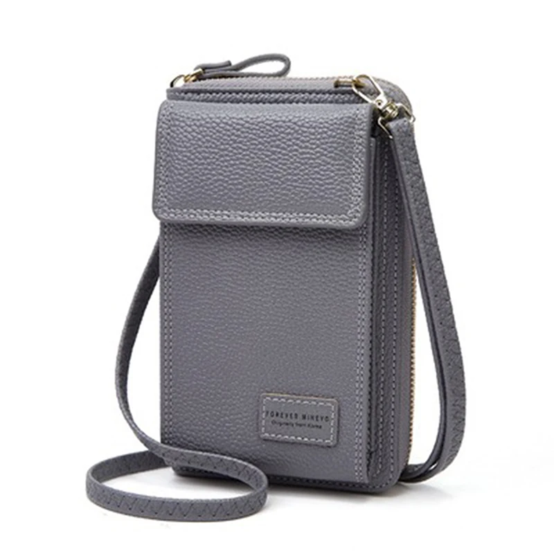 

2021 Women's Shoulder Bag Ladies PU Multi-function Mini Shoulder Bags Zipper For Women Portable Classic Solid Mobile Phone Bags