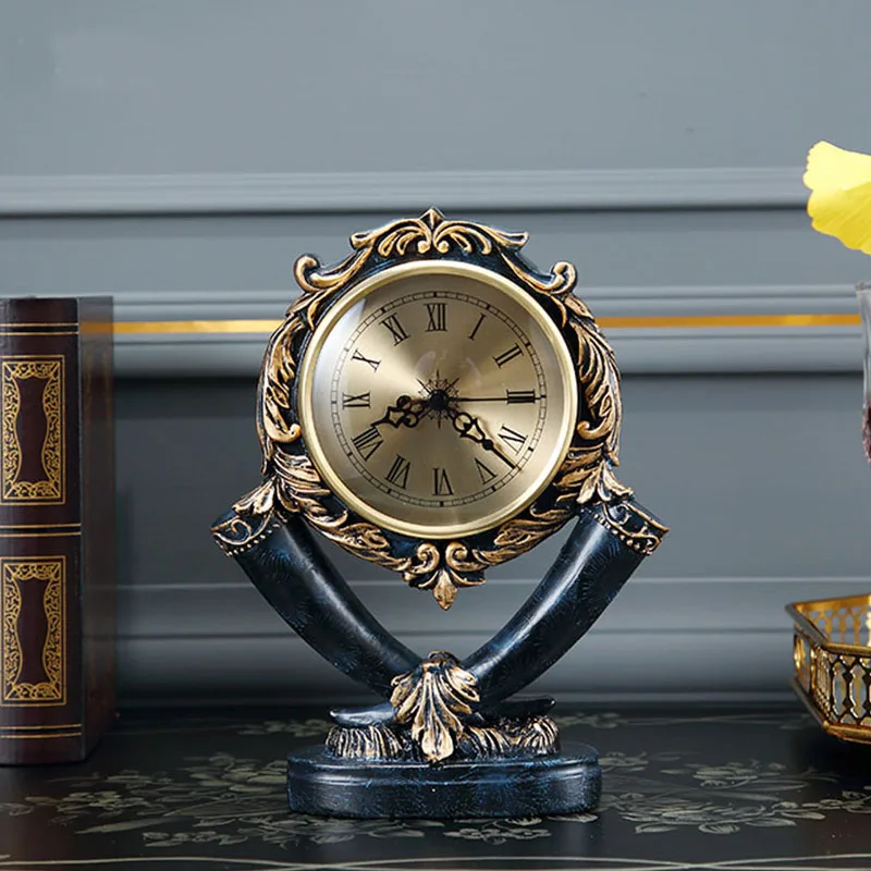 Европейские настольные часы в стиле ретро для гостиной домашний декор
