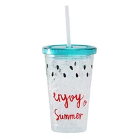 dropshippingwater cup eco friendly plastic cute sweet straw red summer creative letters large capacity household bottleith