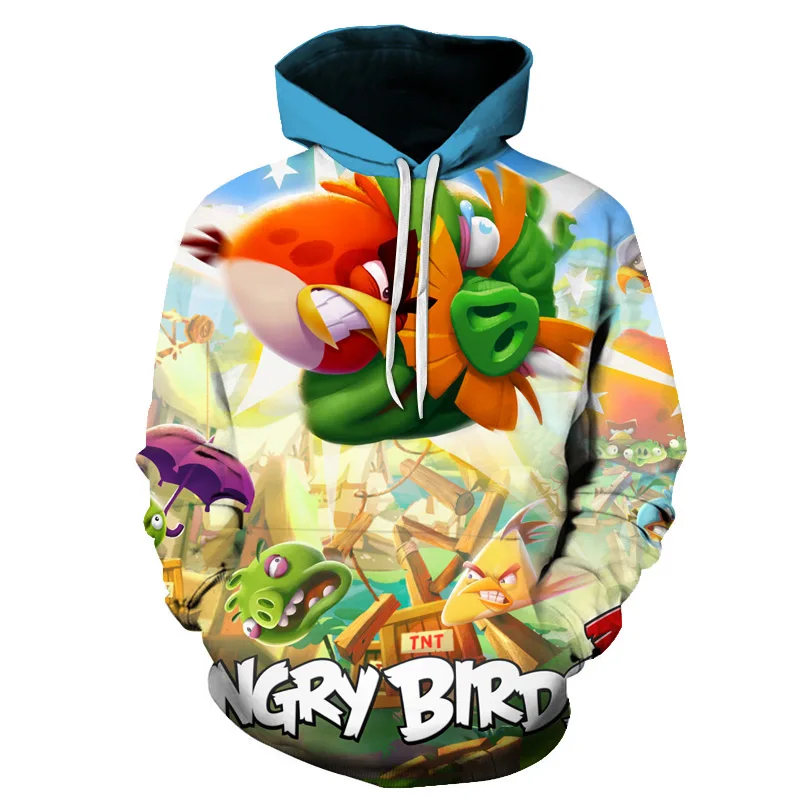 picture color Стиль 3D принт Angry Birds Movie 2 толстовки с капюшоном горячая распродажа мужская и женская уличная одежда Angry Birds 2 повседневные толстовки - Цвет: picture color