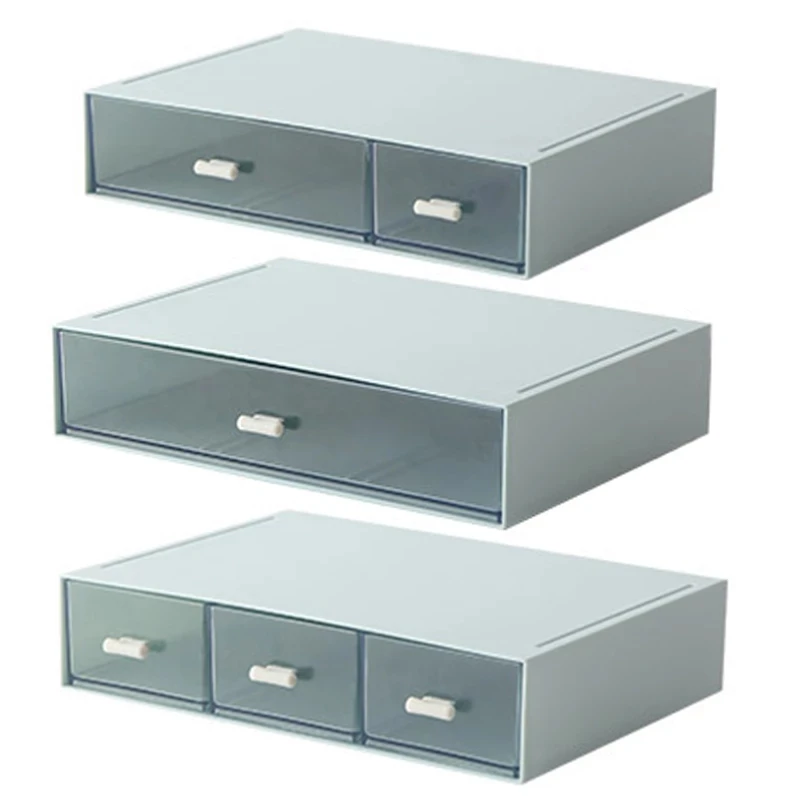 

Single Layer Drawer Type Jewelry Organizer Plastic Desktop Cosmetic Storage Box Waterproof Stackable Finishing Boxes