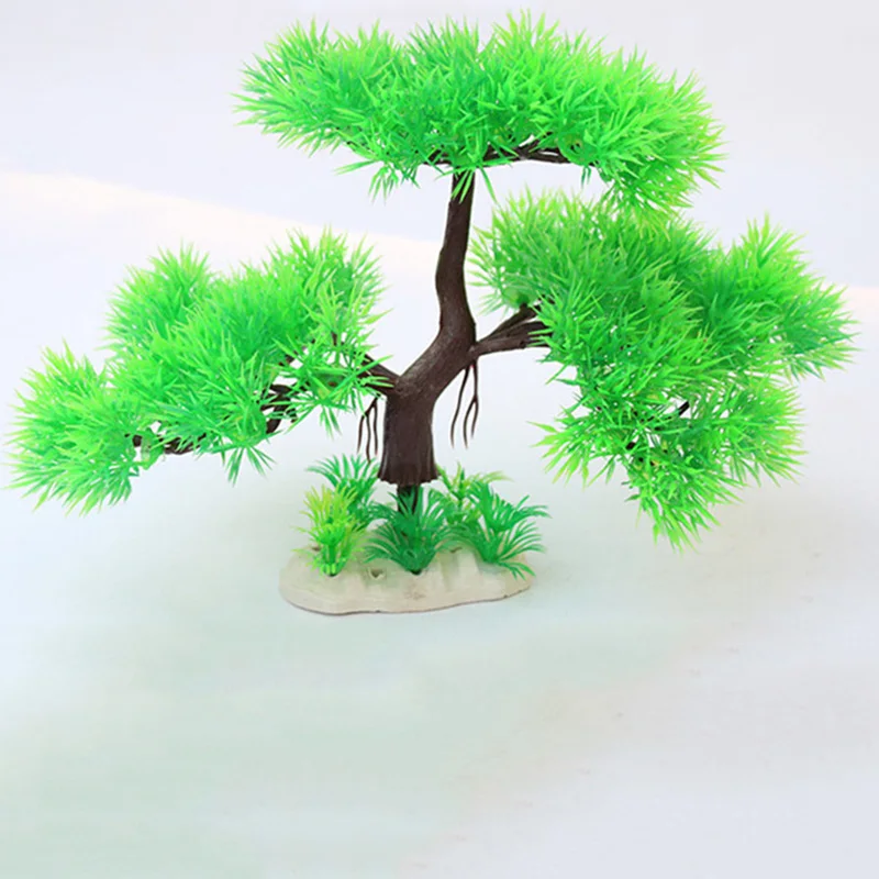 1 шт. пластиковая сосна для аквариума 20 см|Декорации| |