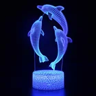 Ночник-Дельфин, светодиодный светильник для детской комнаты, украшение для спальни, гриб, неоновые лампы манга, Usb-разъем, домашний декор для комнаты