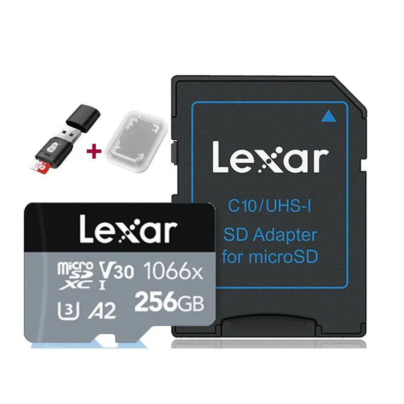 Lexar Профессиональный 1066X 667X micro SDXC UHS I карты SD слот для карт памяти 64 ГБ 128 256 U3 V30 A2 100