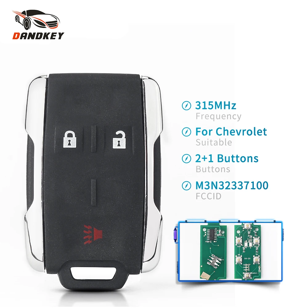 

Dandkey For Chevrolet Silverado Colorado 2014-2018 For GMC Yukon M3N32337100 315Mhz 3/4/5/6 Buttons Keyless Car Remote Key Fob