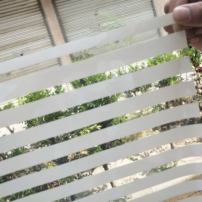 

Blinds Electrostatic Window Glass Sticker Shower Room Kitchen Sliding Door Anti-collision Stripe Film With Glue Window Sticker