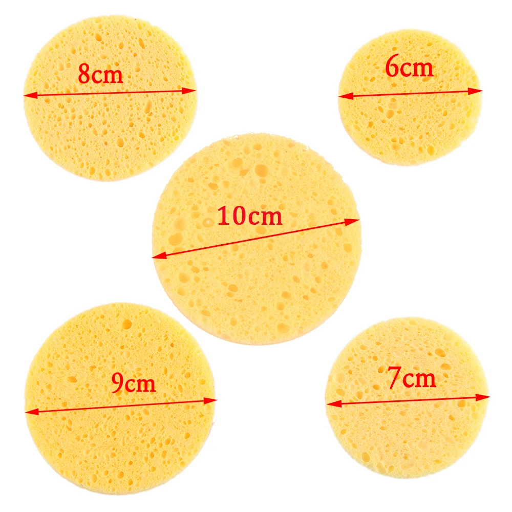 Губка для очищения лица 10 шт. мягкая портативная целлюлозная губка натуральная