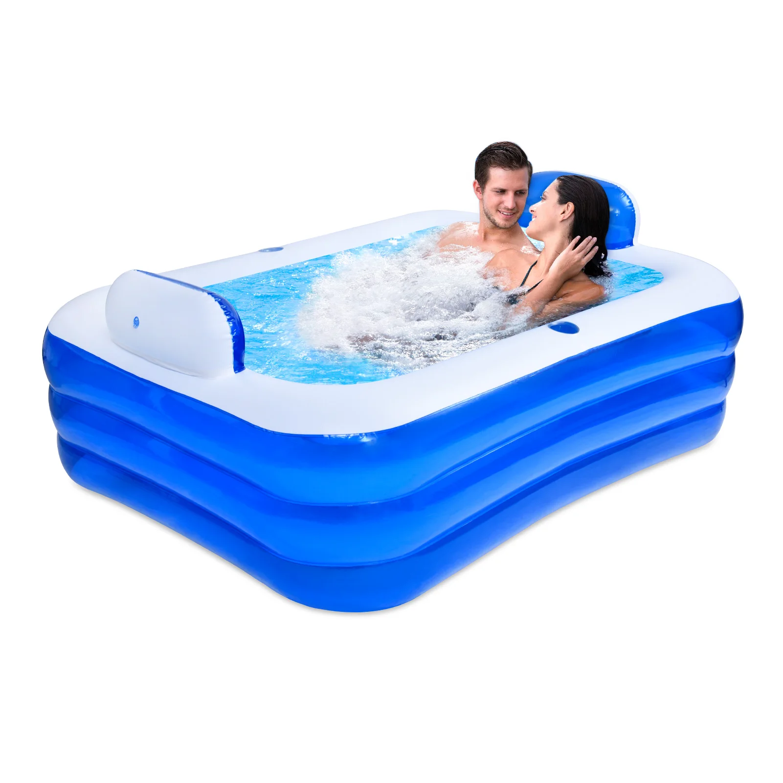 

Inflatable Double Bathtub 3 Layers Thickened PVC Swimming Pool Square Summer Outdoor Garden Water Swimming Accessories