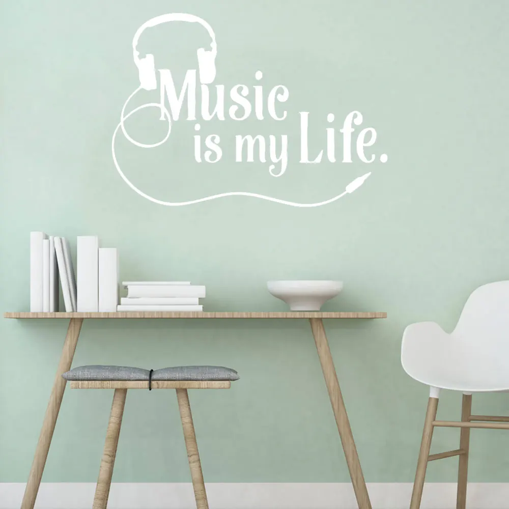 

Music life Quote Kids Rooms Wall Sticker Wall Decal Poster Home Decor Removable Wallpaper Mural CX169