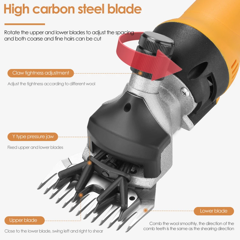 500 Вт 6 скоростей электрическая машинка для стрижки овец коз Триммер Инструмент