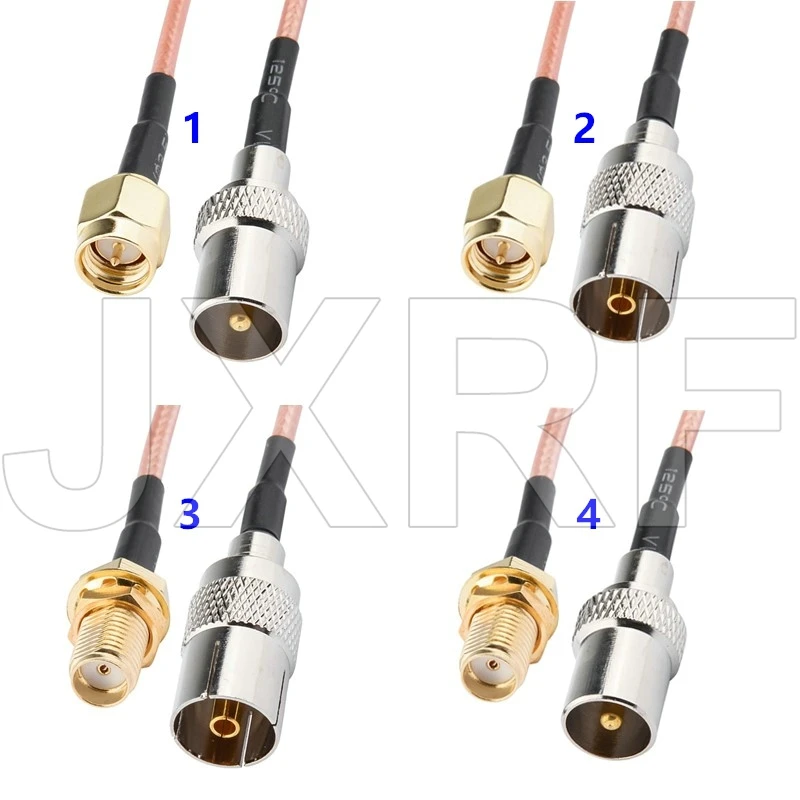 SMA Male Female to TV IEC PAL DVB-T RF Coaxial cable TV to SMA RG316 Pigtail cable