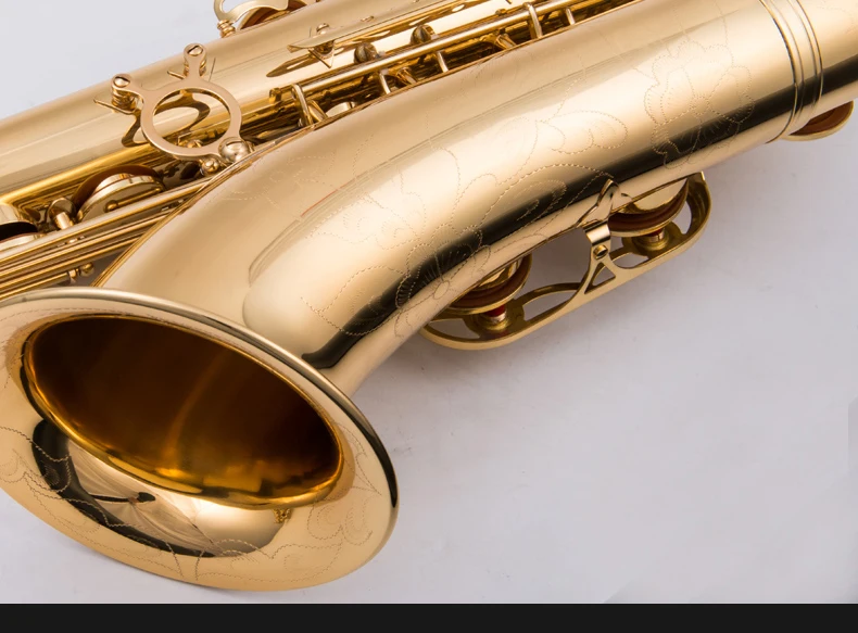 High quality professional Brass body Tenor Saxophone NAIPUTESI NT-TX800 Electrophoresis gold Bb Sax With accessories | Спорт и