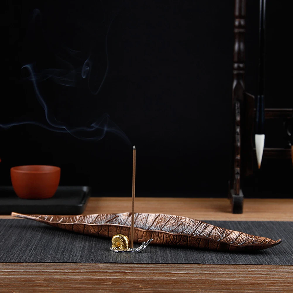 Набор держателей для благовоний в виде листьев улиток курильница пепла