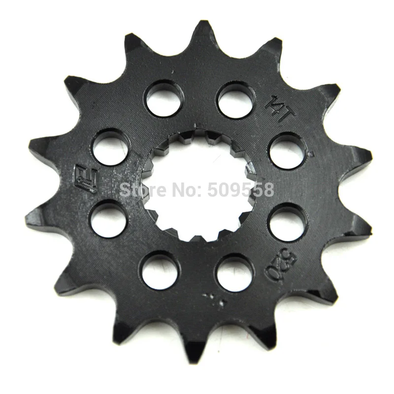 Передняя Звездочка для мотоцикла 520 14T Kawasaki KX250 99-01 KLX300 KLX300R 03-07 Suzuki RGV250 1992 400 Inazuma