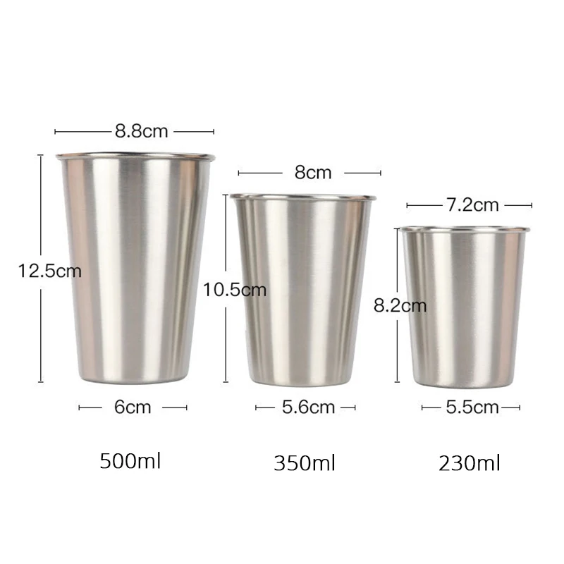Нержавеющая сталь металлическая чаша для Кофе Чай пиво сок питьевой кружки