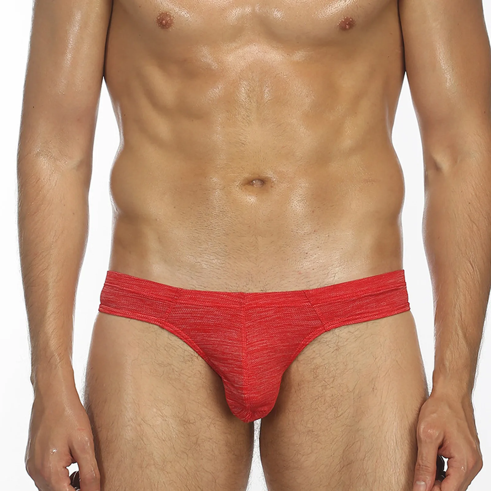 Стринги мужские с U образным выпуклым мешочком брендовые брифы заниженной талией