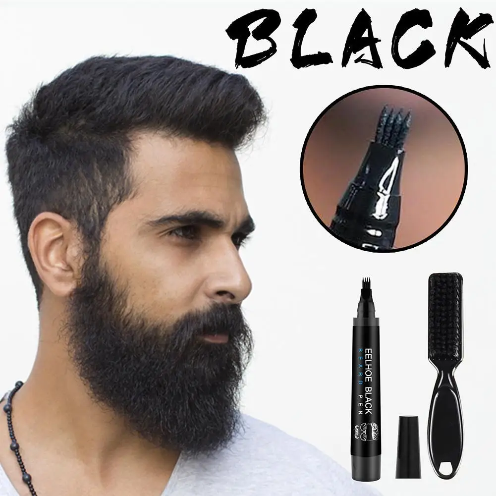 

Thick Beard Filling Pen Kit Boxed Black Beard Pen Brush Kit Z1F3