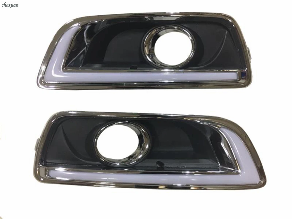 CSCSNL 1 комплект светодиодный DRL дневные ходовые огни с поворотной желтой