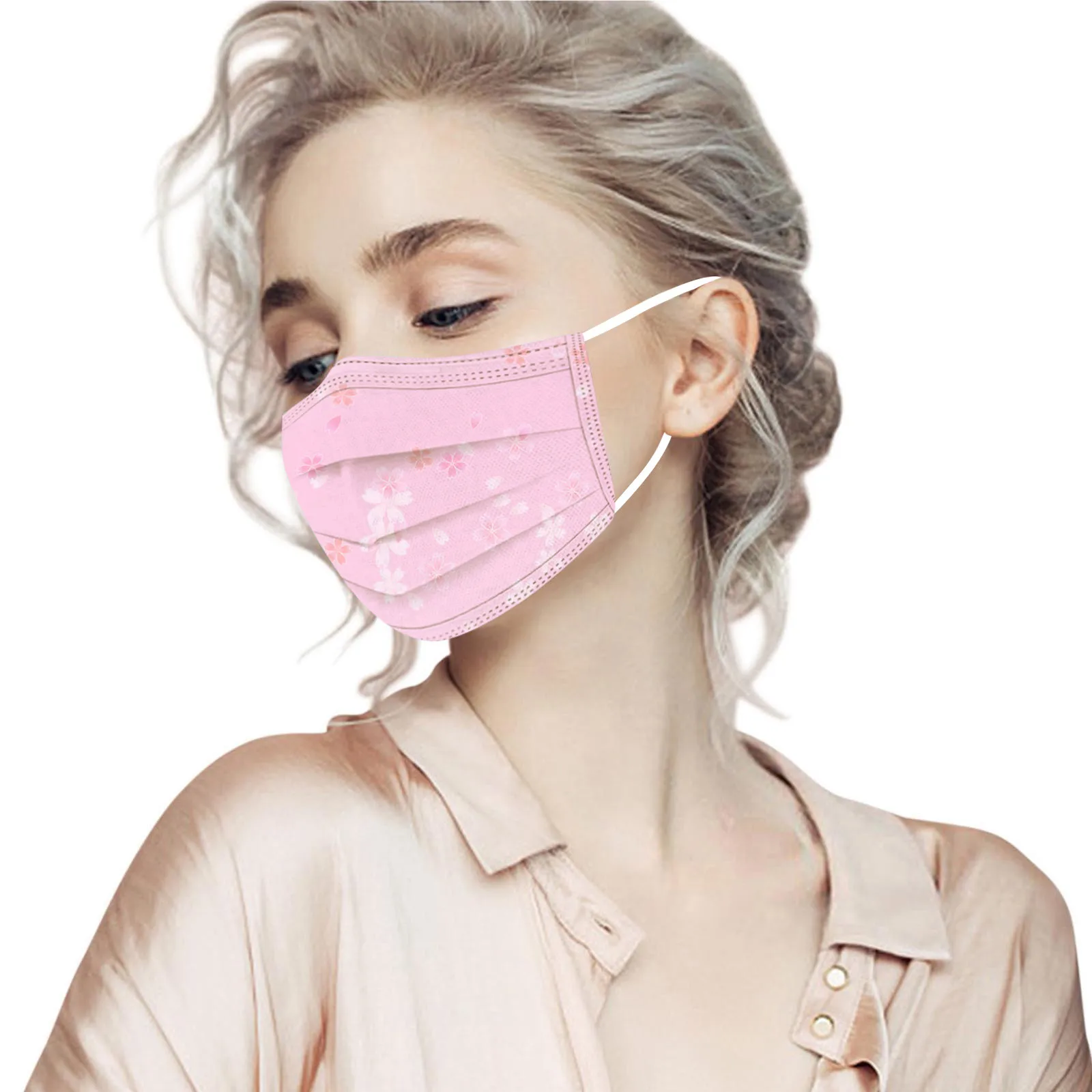 10/50 шт. одноразовая маска для взрослых Весенняя трехслойная защитная лица с