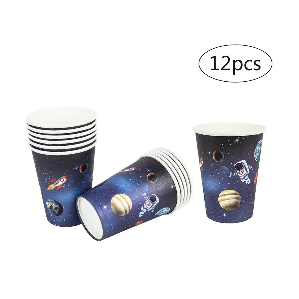 Вне космовечерние декоративная соломинка торта баннер чашка тарелка астронавт