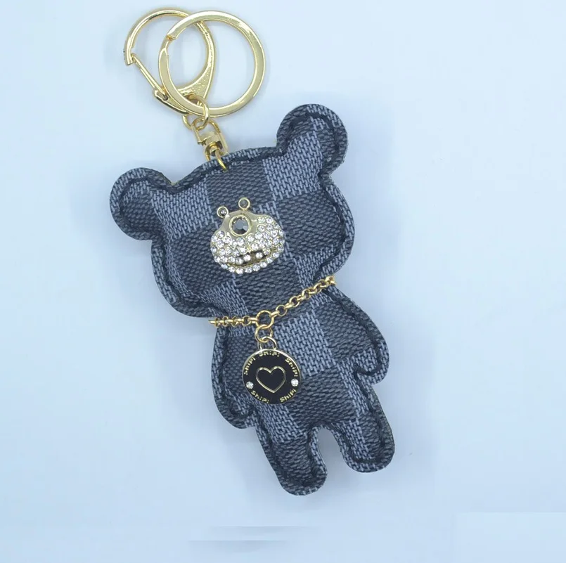 Кожаный медведь брелок для автомобиля мужской и женский должен