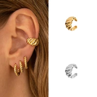 isueva exquisite gold filled punk vintage clip ear cuff earrings for women fashion jewelry accessories free shipping