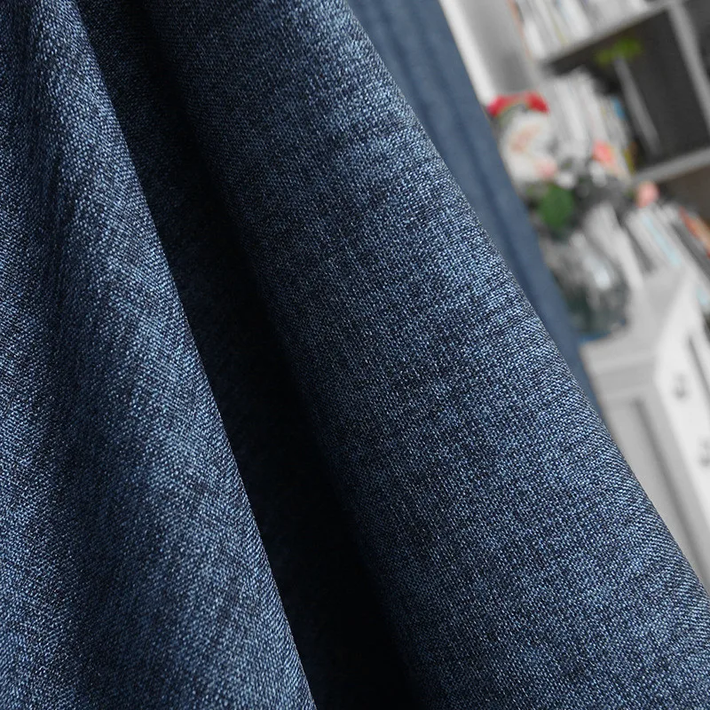 Затемняющие однотонные шторы большого размера оконные занавески из