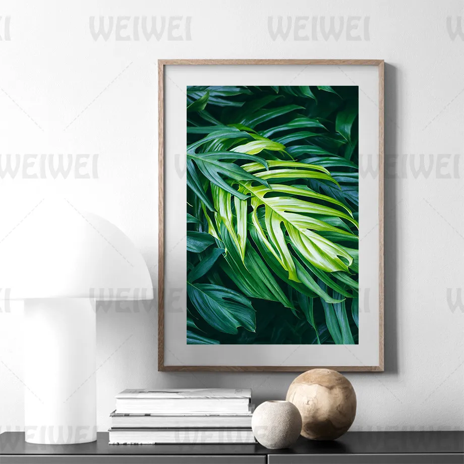 

Green Poster Forest Trees Sunshine Canvas Painting Fresh Leaves Posters and Prints Ferns Room Decor Nature Home Decoration Wall