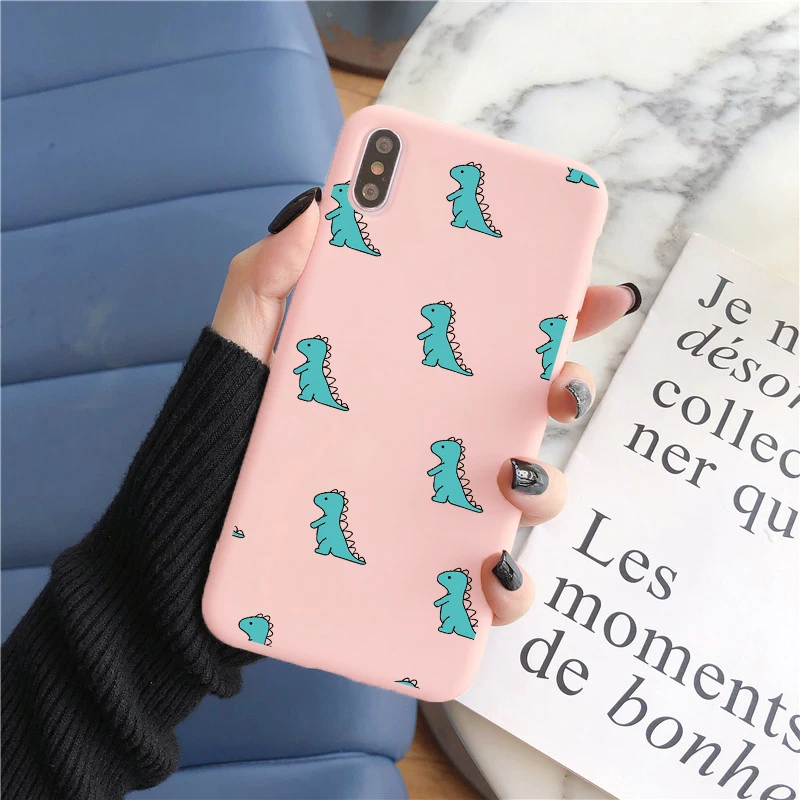 

Cute Animal Dinosaur Coque For iPhone 12 Pro Max mini 11 11pro Xs Max Phone Case For iPhone 7 8 6 6S Plus 5 S SE 2020 X XR Cover
