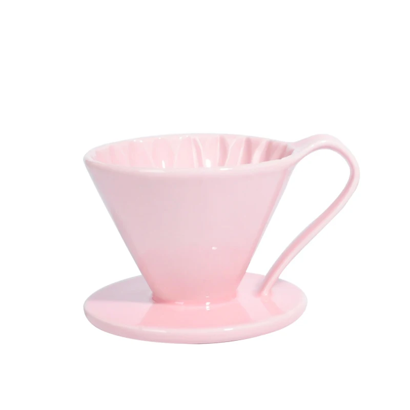 Керамическая капельная капельница V60 Кофеварка розовая/зеленая/желтая