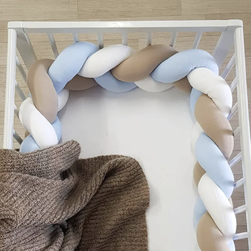 

1M/2M/3M/4M Bed Bumper for Baby Newborn Protector Crib Bumper Girls Boys Knot Braid Bumper Crib Room Decor