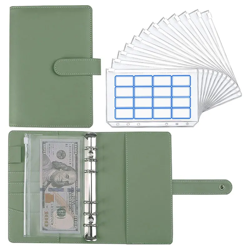 

Новинка, бумажник формата A6 с 12 отделениями для наличных конвертов, разноцветный бумажник для блокнотов с 12 отделениями для блокнотов форма...