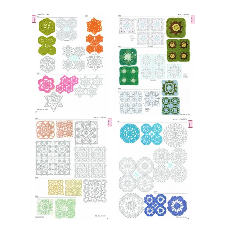 

New Japanese Crochet hook Knitting Book / Original Crochet flower and Trim and corner 300 Sweater Knitting Pattern Book