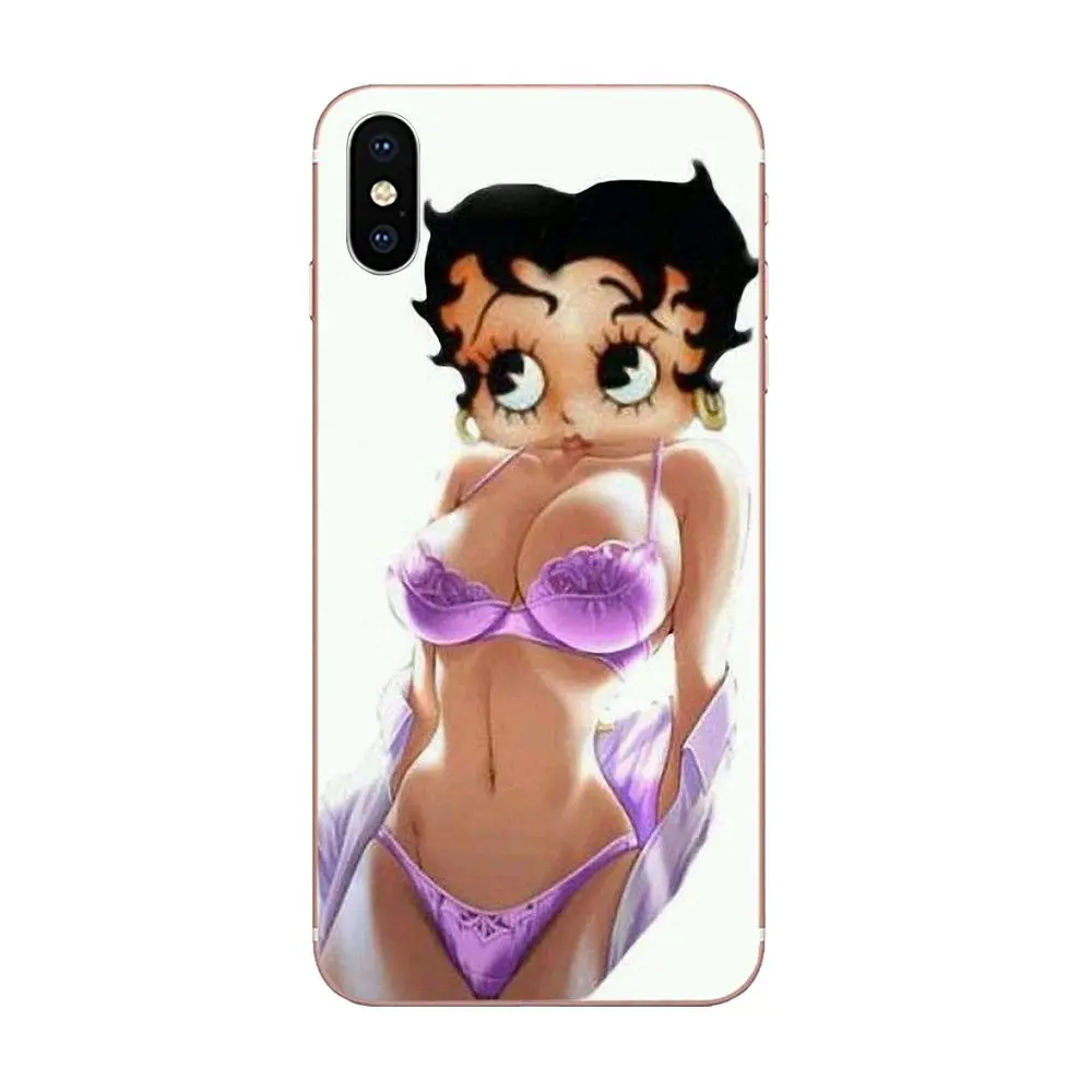 For Apple iPhone 4 4S 5 5C 5S SE 6 6S 7 8 Plus X XS Max XR Soft Pattern Phone Sexy Betty Boop Best | Мобильные телефоны и