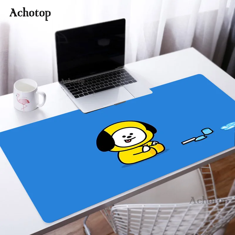 

BT21 Anime Cardcaptor Cartoon Mousepad Gamer Cute 90x40cm kawaii Large Gaming Mouse Pad XL Locking Edge Laptop Notebook Desk Mat
