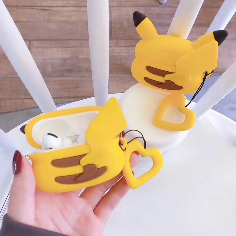 3D чехол для наушников для Airpods Pro Чехол Силиконовый Медведь Кролик поросенок Мультяшные наушники/Earpods чехол для Apple Air pods Pro 3 чехол кошка