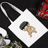 anime shopper reusable bag womens shopping handbag canvas titans attack woman tote big designer handbags folding printed bags