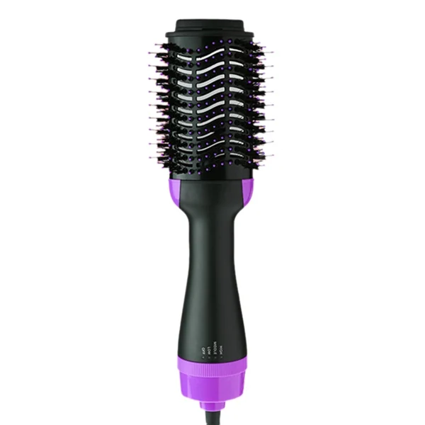 Purple Многофункциональный фен для волос, расческа для горячего воздуха, салон, Горячие воздушные лопасти, щетка для укладки, генератор отрицательных ионов, щипцы для завивки волос, выпрямитель для волос - Цвет: Purple