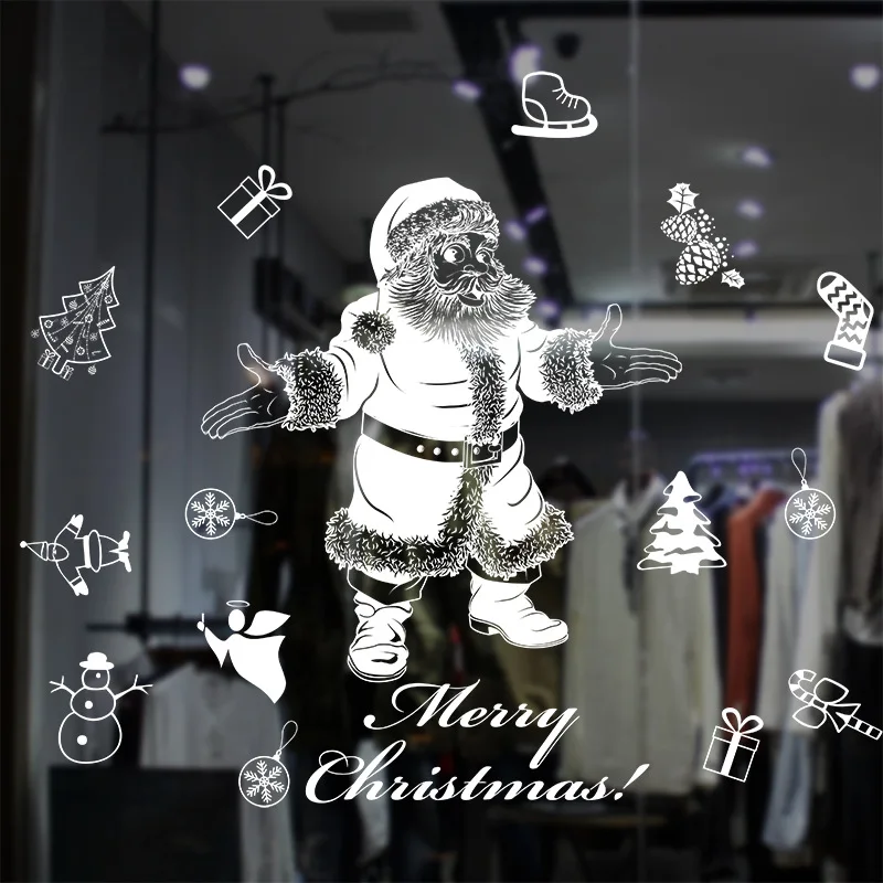 Электростатические наклейки рождественские без клея для стекла окна