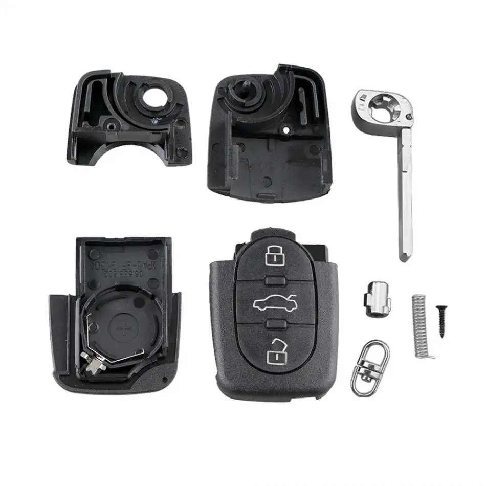 Чехол для автомобильных ключей с 3 кнопками Сменный лезвием HAA откидной складной