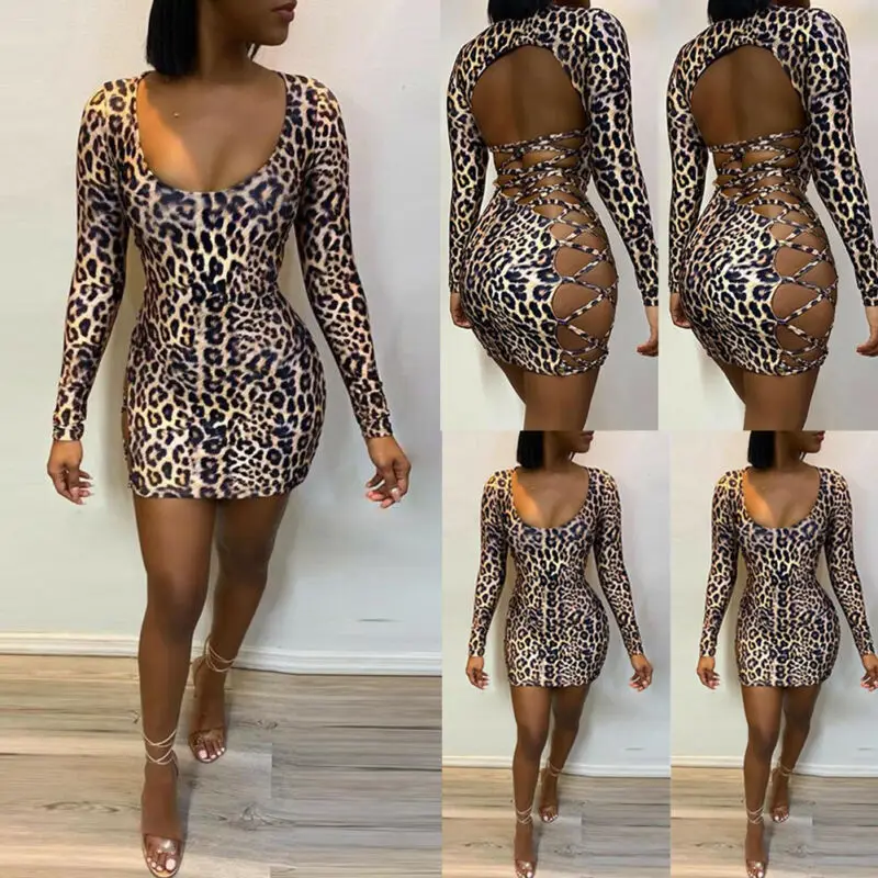 Сексуальное женское облегающее мини-платье повседневное Бандажное платье с