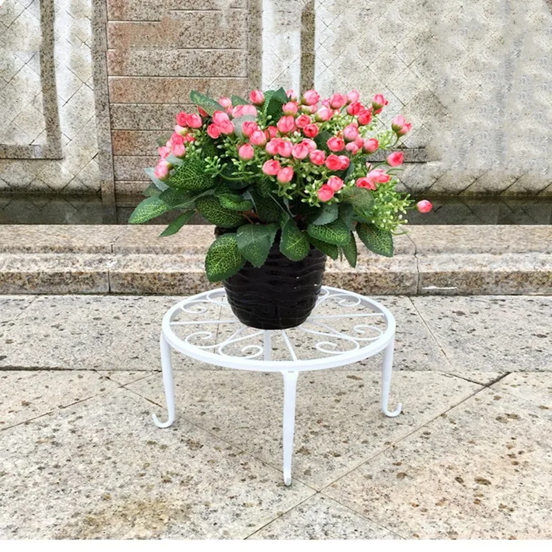 Подставка для растений напольная стойка цветочных горшков круглая железная