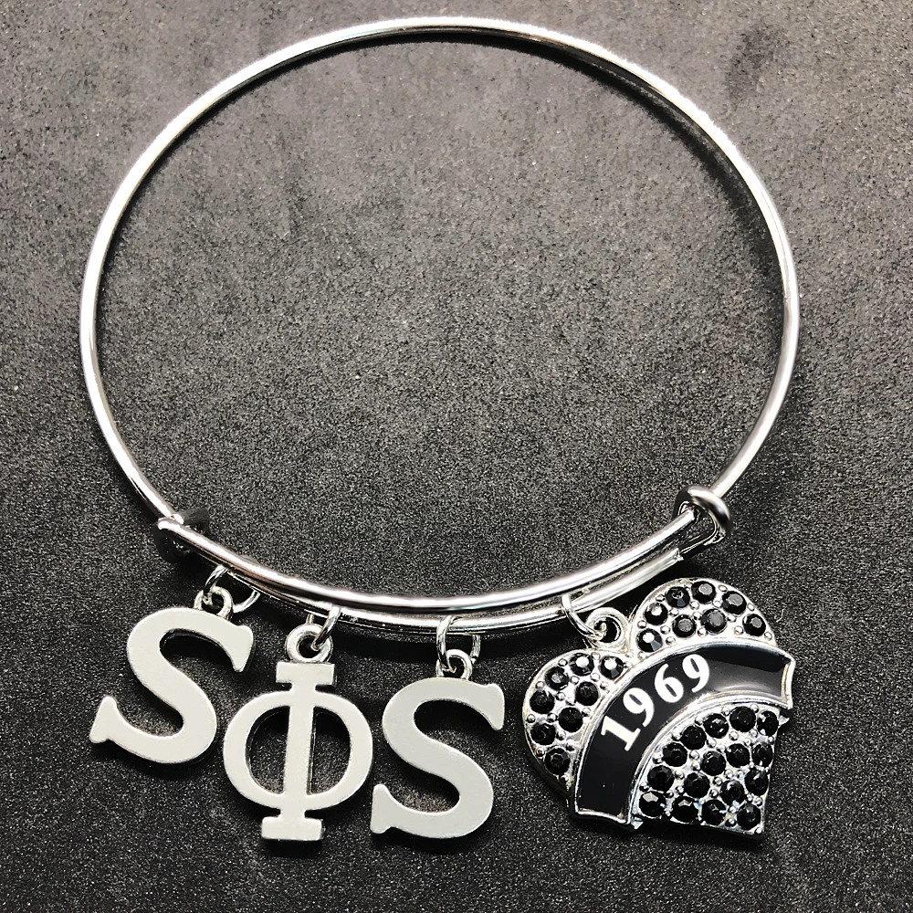 Модные Греческие Буквы S PHI металлический подвесной браслет качели DIY общество