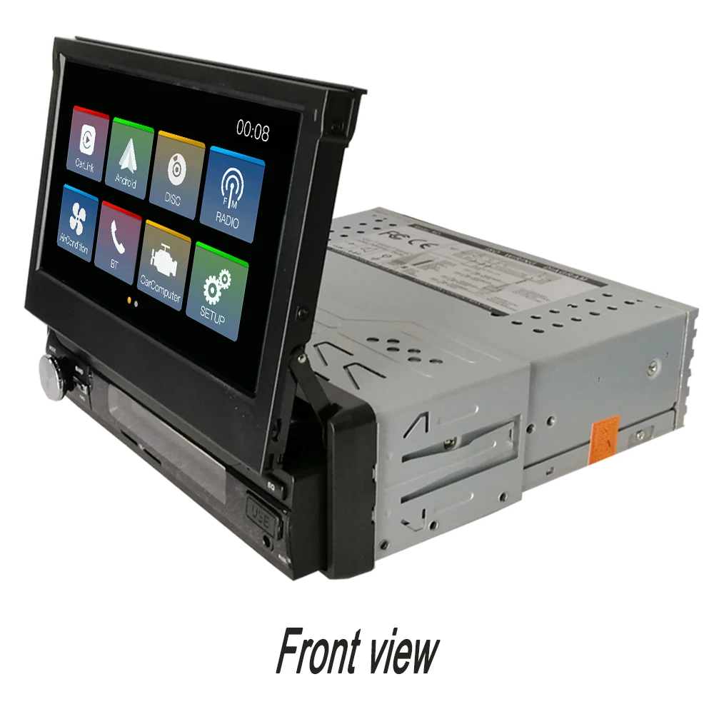 Автомобильный мультимедийный плеер one Din на Android со встроенным экраном 7 дюймов