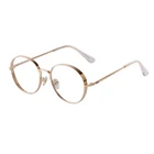 Трендовые маленькие круглые очки золотая металлическая оправа очки женские 2021 брендовые ретро мужские синие блокирующие светильник очки круглые прозрачные линзы