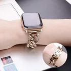 Ремешок металлический женский для Apple Watch Band Series 7 6 SE 5 4 3 41 мм 45 мм 40 мм 44 мм 4238 мм